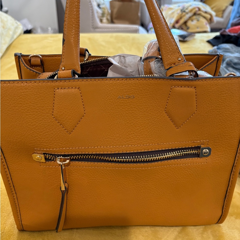 ALDO Mustard Satchel Bag